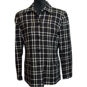 NWT Sag Harbor Black and‎ White Jacket in Size 8